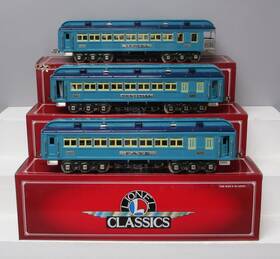 6-13408 Lionel Standard Gauge Blue Comet Tinplate Passenger 3-car Set Ln/box