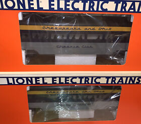 6-19148-49 Lionel C&o Aluminum Passenger Set Chessie Club And Gadsby Kitchen New