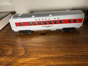 6-2405 Lionel O Gauge Santa Fe Illuminated Albuquerque Passenger Car #2405 Tested