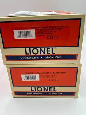 6-25111 Lionel Trains Pennsylvania Madison Passenger Car 2-pack #6-25111 New In Box