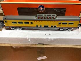 6-25618 Lionel O Scale 3r Union Pacific 18 Inch Aluminum Vista Dome Passenger Car Ob