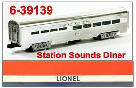 6-39139 Lionel Santa Fe Sf Station Sounds Diner Alum. Pass. Car 2002 C10