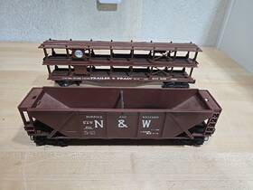 9123-6 Lionel Vintage Lot O Gauge Norfolk And Western N&w 9129 Car Trailer 9111 Rttx