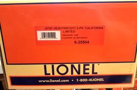 Lnl625504 Lionel 6-25504 Santa Fe Passenger Car 2-pack Station Sounds In Ln Cond. Ob