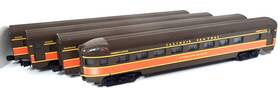 72streamline Lionel Str72-14 Williams O Ga Illinois Central Rr 4-car Passenger Set #str72-14