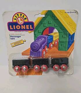 Little Lionel 023922730039 Black Passenger Cars Three Piece Set New In Package Read