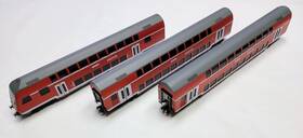 M Rklin 29479 New Marklin H0 Db Regio Bi-level Regional 3 Coach Set With Lit Cab Car Taillights