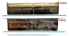 M Rklin 4207-4209 Marklin 4207 4209 Set Of Two Double Prussian Compartment Cars - Nos