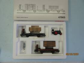47905 M Rklin Ho - Marklin Mobile Sawmill Train Car Set Die Cast Saw Tractor Db Nib