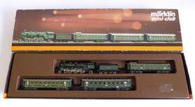 8102 M Rklin Marklin Z Gauge Mini-club Bavarian Loco Passenger Set With Box