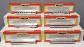 221-01 Mantua Ho Santa Fe Aluminum 6-car Set Ln/box