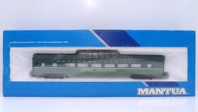 227-04 Mantua Ho Northern Pacific Np Alluminum Lighted Passenger Vista Dome Car