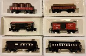 717-020 Mantua Lot Of 6 Tyco 1860 Old Time Passenger Freight Cars Set Prr W&a - Ho Lnib