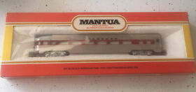 226-01 Mantua Ho Aluminum Streamliners Observation Car Santa Fe Dual Lighted New