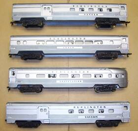 T520f Mantua Tyco Ho Burlington Dual-lighted 4-car Passenger Set Needs New Bulbs T520f Mantua Tyco Ho Burlington Dual-lighted 4-car Passenger Set Needs New Bulbs