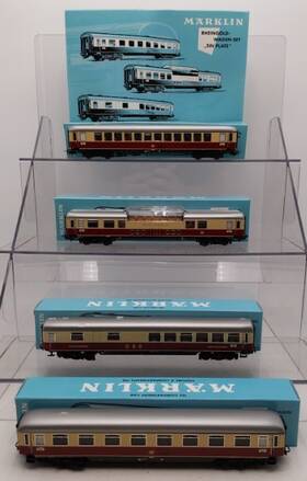 40851 Marklin Ho Scale Inch Tin-plate Rheingold Car Set Ex/box