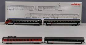 42168 Marklin Ho Scale Sbb Push/pull Train Cars Set Ex/box
