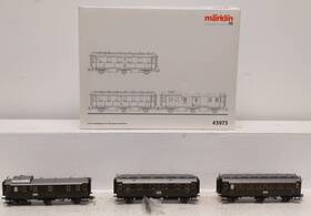 43973 Marklin German State Rr 3-car Passenger Set Ex/box