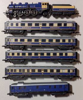 81331 Marklin Z Scale Rheingold Special Edition Passenger Car Set Ln