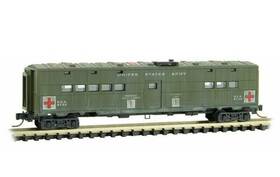 11844050 Micro-trains N Usax Weathered 50ft Standard Troop Kitchen Car #8733 Ln