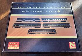 99301791 Micro-trains N Scale #99301791 Heavyweight 5-pack Illinois Central Ny