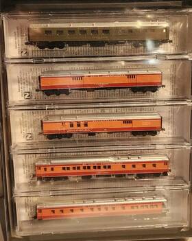99310720 Micro-trains N Scale Heavyweight Passenger Car Set Cotton Belt Ftdaylightft 5 Pack