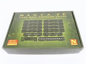 99302050 Micro-trains Line 993 02 050 N Mtl Atsf Inch Fast Mail Express 12-car Passenger Set
