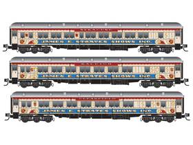 98302266 Micro-trains Line Mtl 695140088768 N Strates Shows Carnival Heavyweight Passenger 3-pack