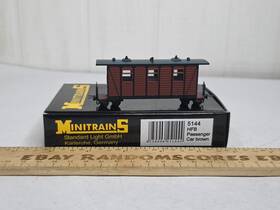 5144 Minitrains Hon30/hoe Scale Hfb Passenger Car Brown Undecorated Lnib