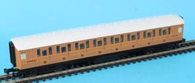 13014 Minitrix Lner Gresley 3rd Corridor Teak Passenger Coach - N-scale