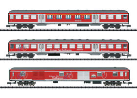 15884 Minitrix N German Railroad Inc. Bicycle Express Passenger Car Set Of 3