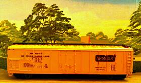 590689 Minitrix N Scale Armour Refrigerator Line Arlx #2754 50ft Mechanical Reefer Car