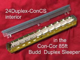 24duplex-concs Miscellaneous Railroad Company Interior Kit For The Con-cor 85ft Budd Style 24 Duplex Compartment Sleeper