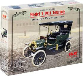 24002 Mmd Holdings Llc Plastic Vehicle Model T 1911 Touring American Passenger Car - Scale 1 24