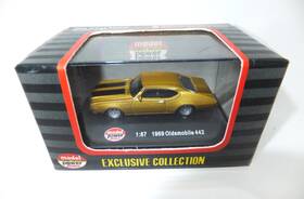 19254 Model Power 1/87 Ho Scale Gm 1969 Oldsmobile Cutlass 442 Gold Diecast Car #19254