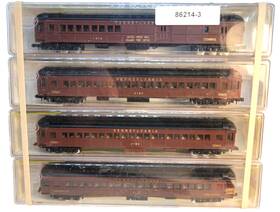 4-passenger Model Power 86214-3 N Prr Car Set Rapido Couplers Metal Wheels