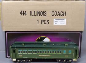 10-1079 Mth Standard Gauge Illinois State Passenger Car #414 Ln/box 10-1079 Mth Standard Gauge Illinois State Passenger Car #414 Ln/box