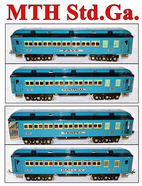 10-1114 Mth Blue Comet 4-car Set Standard Gauge No Boxes 1999