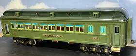 10-1138 Mth Tinplate Standard Gauge Maryland Solarium State Car #415 Free Shipng