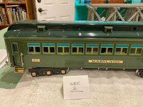 10-5032 Mth Standard Gauge Tinplate Green Maryland # 415 State Solarium Car