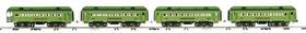 10-5061 Mth O Two-tone Green With Brass Stephen Girard Passenger Set Of 4 Ln