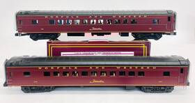 20-3365c Mth N&w 70ft Streamlined Smooth Coach 2 Car Passenger Set