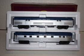 20-3569a Mth O Gauge Nickel Plate Road Nkp 70ft Passenger 2 Car Set Baggage / Obs