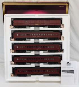 20-4027 Mth Boston And Maine 5 Car Heavyweight Set 70ft Madisons B&m O Premier 1999
