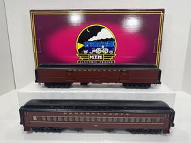 20-44002 Mth Pennsylvania Prr 70ft Madison Sleeper Diner Passenger Car Set Ex