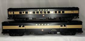 20-64112 Mth Premier Monon 2-car 70ft Streamlined Baggage/coach Passenger Set