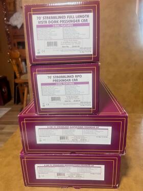 20-64145 Mth New O Gauge Chicago N/western 2-car 70ft Streamlined Baggage/coach