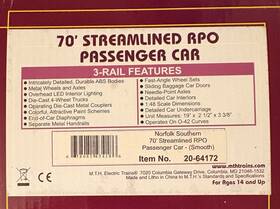 20-64172 Mth O Gauge Ns Rpo Passenger Car Nib Smooth Sided Premier Line. #