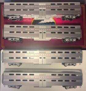 20-64259 Mth O Gauge Milwaukee Road 4-car 70ft Bi-level Passenger Set Nib