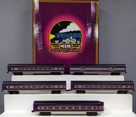20-6500 Mth O Atlantic Coast Line 70ft Aluminum Passenger Car Set Of 5 Ln